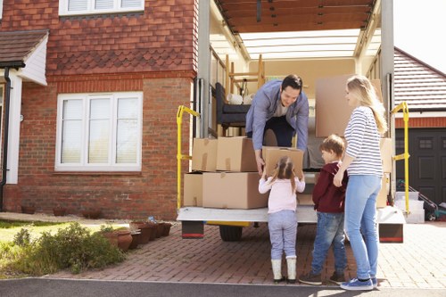 Removal van service for a local move in Penge on a residential street